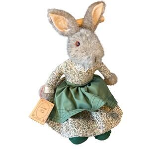1977 Vintage Little Folk Rabbit Lapin mohair stuffed animal cottage whimsi goth